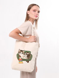 Zoozie Bags Bolso de mano 1616 de algodón 100% Bolso de mano para mujer Color Crema 35x40x8 cm